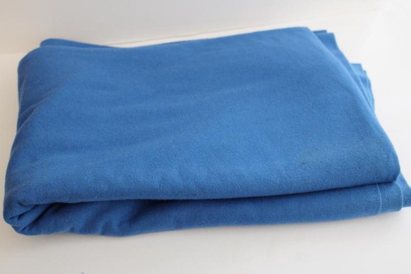 photo of Swedish blue wool fabric, vintage material for crafts sewing, rug making #1