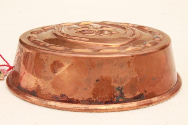 photo of Swedish copper mold w/ lucky clover & horseshoe, Nils Johan Sweden label #4