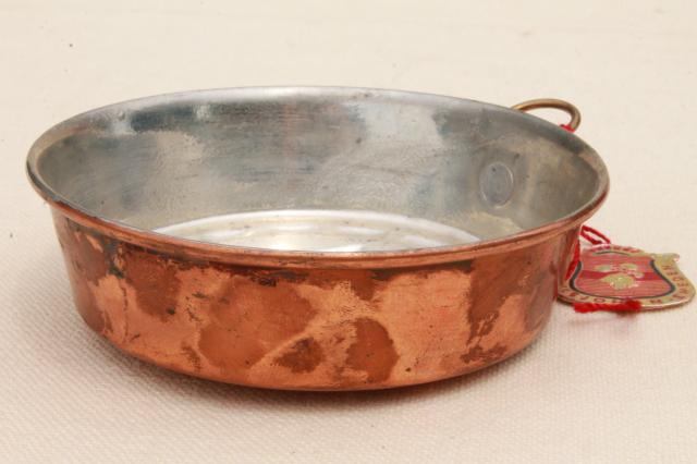 photo of Swedish copper mold w/ lucky clover & horseshoe, Nils Johan Sweden label #5