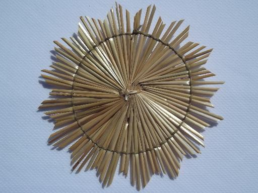 photo of Swedish woven wheat straw stars lot vintage Christmas tree ornaments decorations #4