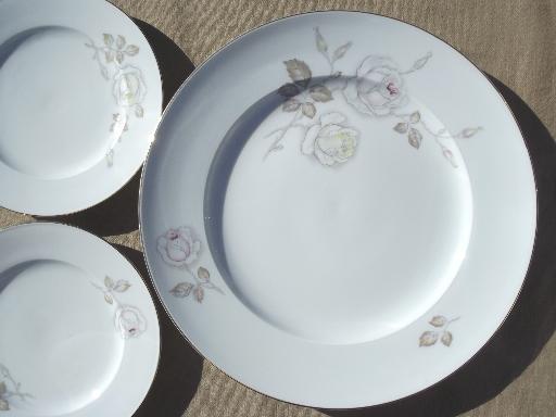 photo of Sweetheart Rose vintage Johann Haviland Bavaria china dinnerware set for 6 #4