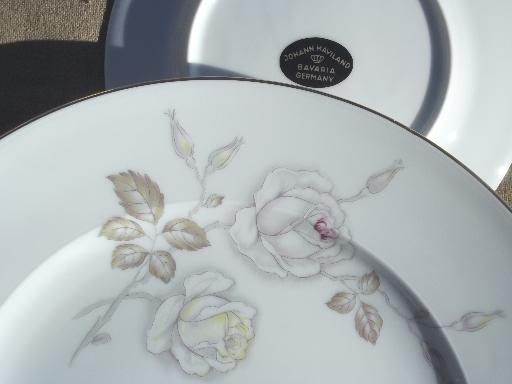 photo of Sweetheart Rose vintage Johann Haviland Bavaria china dinnerware set for 6 #6