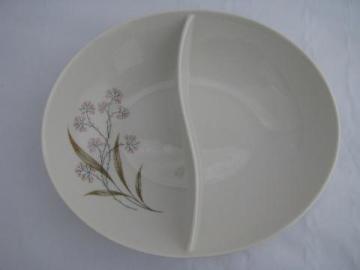 catalog photo of Syracuse Windswept floral Carefree china, divided bowl