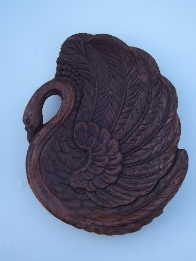 photo of Syroco Orna wood type composition leaf dishes and tray, vintage Multi Products #4