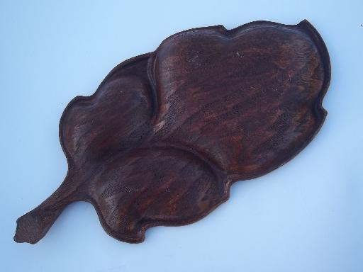 photo of Syroco Orna wood type composition leaf dishes and tray, vintage Multi Products #7