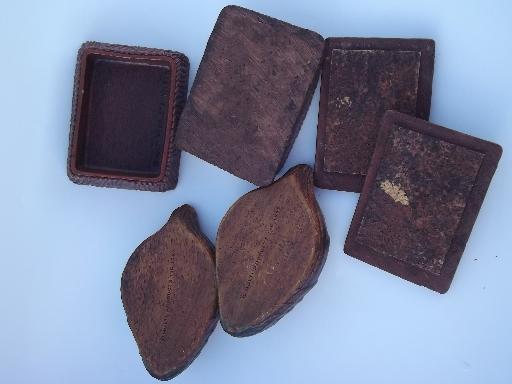 photo of Syroco Orna wood type composition mallard duck smoking set, vintage Multi Products #7