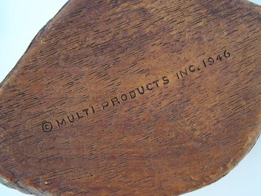 photo of Syroco Orna wood type composition mallard duck smoking set, vintage Multi Products #8