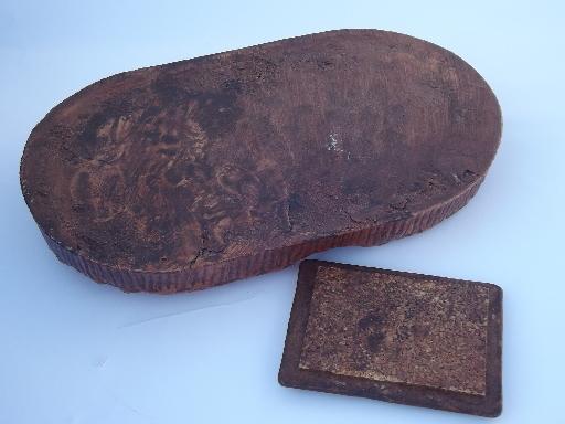 photo of Syroco Orna wood type composition oak leaf smoking set, vintage Multi Products #6