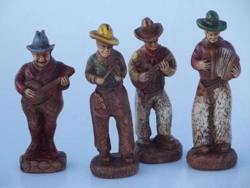 photo of Syroco Orna wood type composition square dancer figurines, vintage Multi Products #2