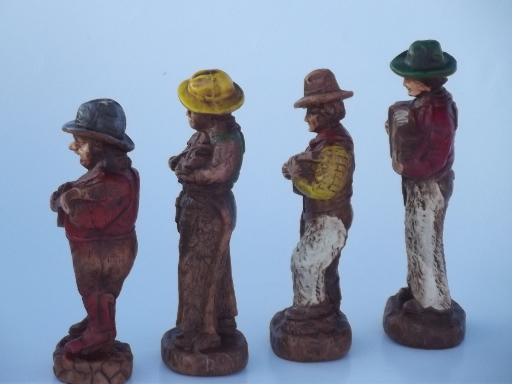 photo of Syroco Orna wood type composition square dancer figurines, vintage Multi Products #4