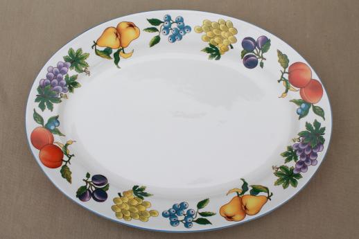 photo of Tabletops Unlimited Essence fruit pottery platter & covered butter dish #4