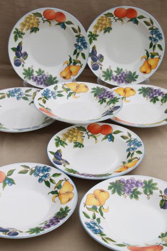 photo of Tabletops Unlimited Essence fruit pottery soup bowls set of 8 #1