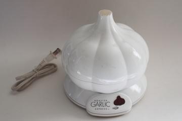 catalog photo of TagCo Roasted Garlic Express garlic shaped electric roaster, clean never used complete 