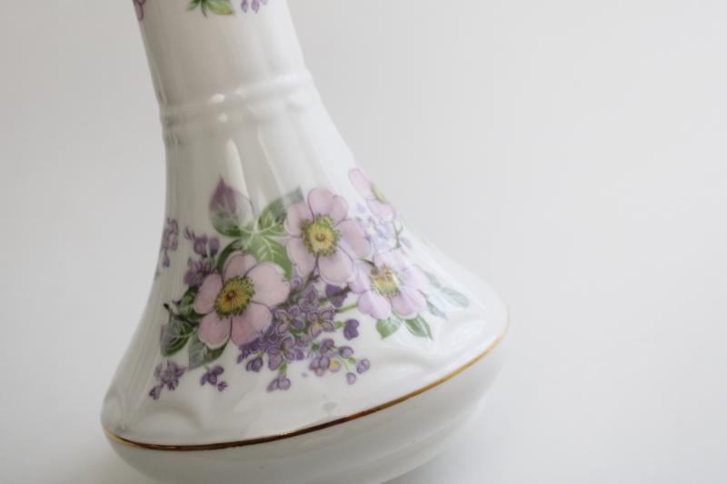 photo of Tara Hall Royal Tara Galway Ireland bone china vase, vintage Danbury Mint  #3