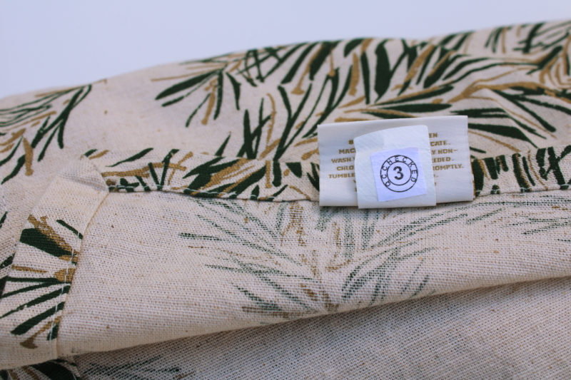 photo of Target Threshold rustic linen weave cotton tablecloth pine branches print, simple neutral winter holiday  #4