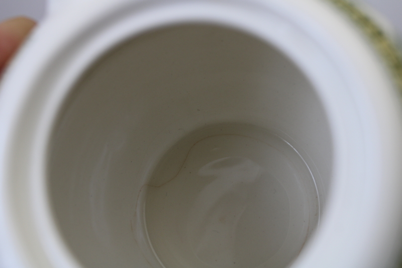 photo of Tea for one English teas print vintage ceramic pot & mug, Arthur Wood & Sons England  #5