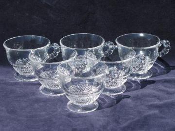 catalog photo of Teardrop pattern vintage Duncan and Miller elegant glass footed cups