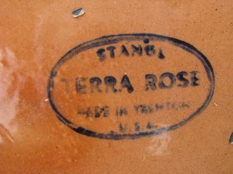photo of Terra Rose hand-painted Stangl pottery, vintage jewelry or cigarette box #4