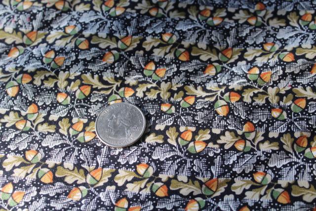 photo of Textile History Museum reproduction 1800s antique print cotton fabric w/ tiny acorns #1