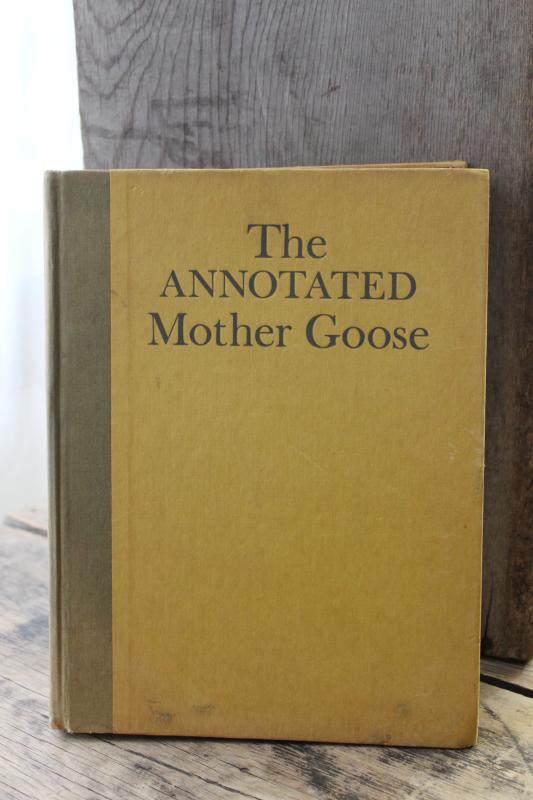 photo of The Annotated Mother Goose, antique artwork & history of nursery rhymes #1