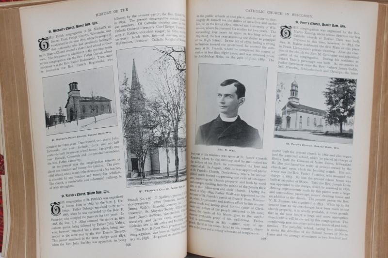 photo of The Catholic Church in Wisconsin 1896 state history small towns churches w/ photos #8