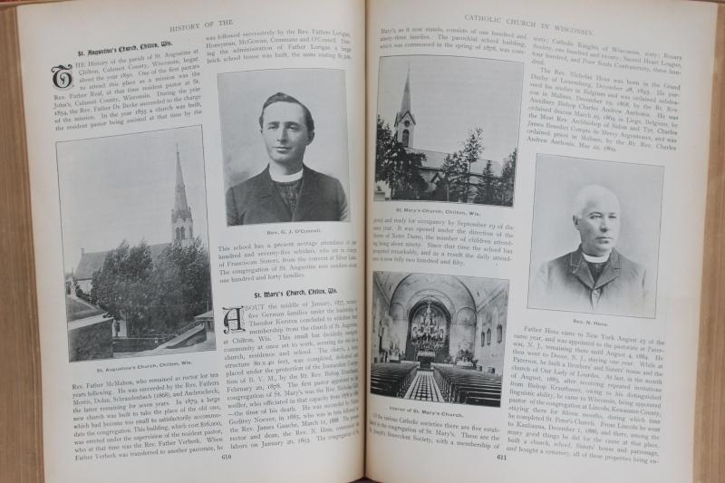 photo of The Catholic Church in Wisconsin 1896 state history small towns churches w/ photos #9