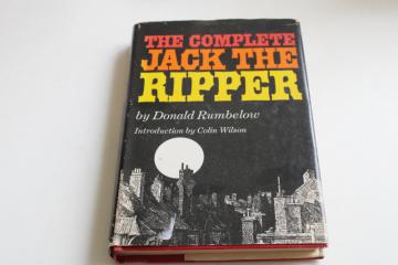 catalog photo of The Complete Jack the Ripper 1970s book w/ macabre photos, true crime vintage horror