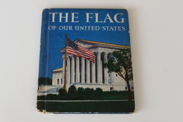 catalog photo of The Flag of Our United States, American flag history little vintage book