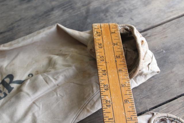 photo of The Hoover early antique vacuum cleaner bags, cotton w/ vintage logo lettering print #8