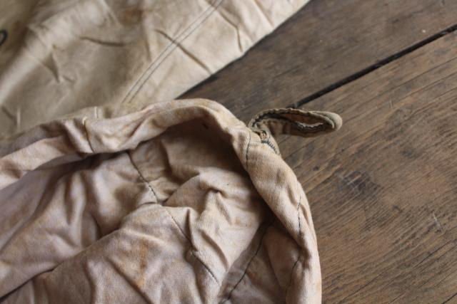 photo of The Hoover early antique vacuum cleaner bags, cotton w/ vintage logo lettering print #11