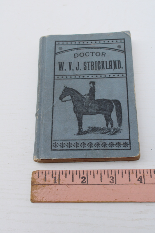 photo of The Horseman's Friend 1890s antique veterinary guide Dr Strickland pocket manual vintage book  #1