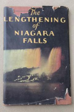 catalog photo of The Lengthening of Niagara Falls, early photos aerial views of the falls, electric power plant