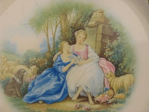 photo of The Love Letter, vintage art print toleware plate, made in England #2