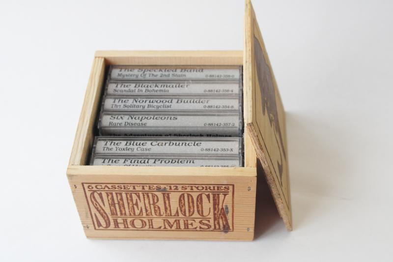 photo of The Mind's Eye wood box set cassette tapes Sherlock Holmes radio show Gielgud / Richardson #2