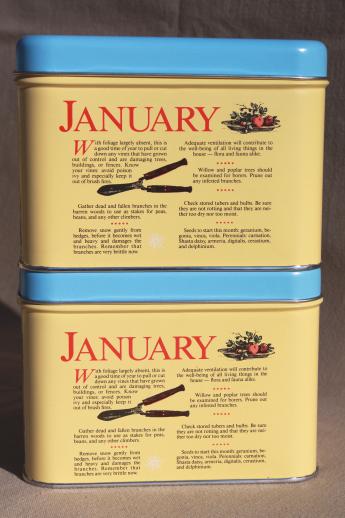 photo of The Old Farmer's Almanac metal canisters, garden or kitchen canister set #2