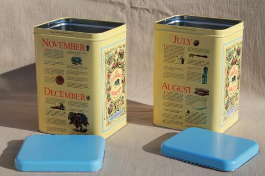 photo of The Old Farmer's Almanac metal canisters, garden or kitchen canister set #6