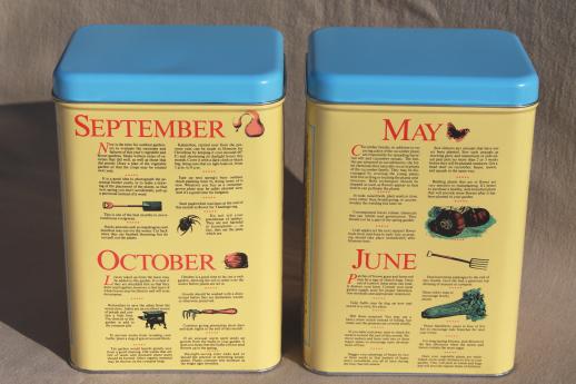 photo of The Old Farmer's Almanac metal canisters, garden or kitchen canister set #9