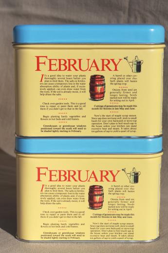 photo of The Old Farmer's Almanac metal canisters, garden or kitchen canister set #11