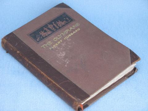 photo of The Olympians / Elbert Hubbard, 1920s Roycrofters book, leather trim #1