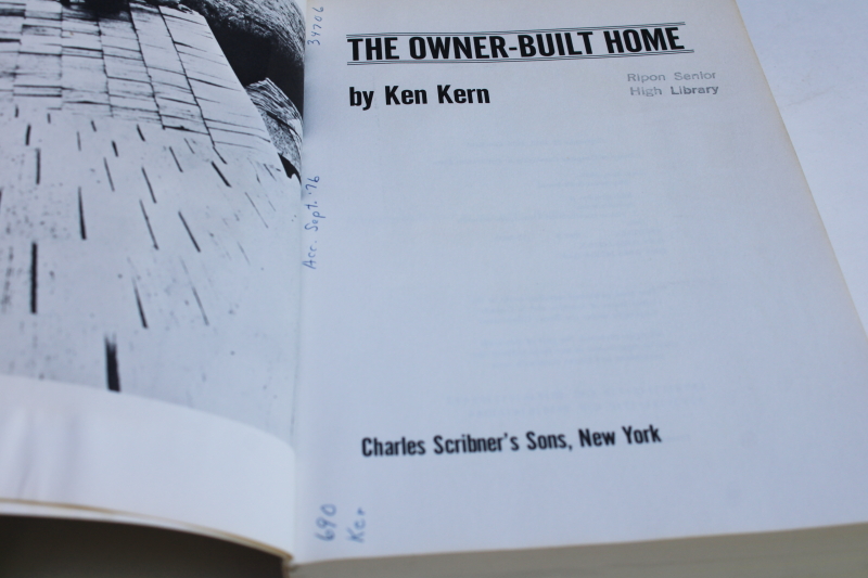 photo of The Owner Built Home, Ken Kerns vintage book house building design & construction  #2