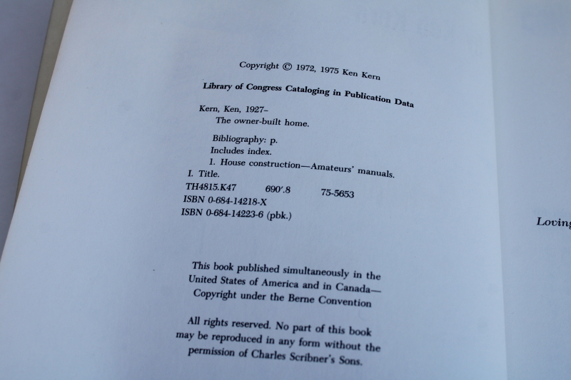 photo of The Owner Built Home, Ken Kerns vintage book house building design & construction  #7