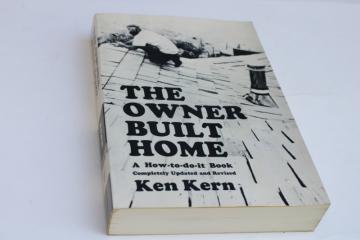 catalog photo of The Owner Built Home, Ken Kerns vintage book house building design & construction 