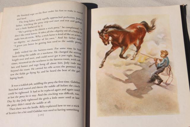 photo of The Red Pony John Steinbeck 1940s edition w/ Wesley Dennis horse art illustrations #6