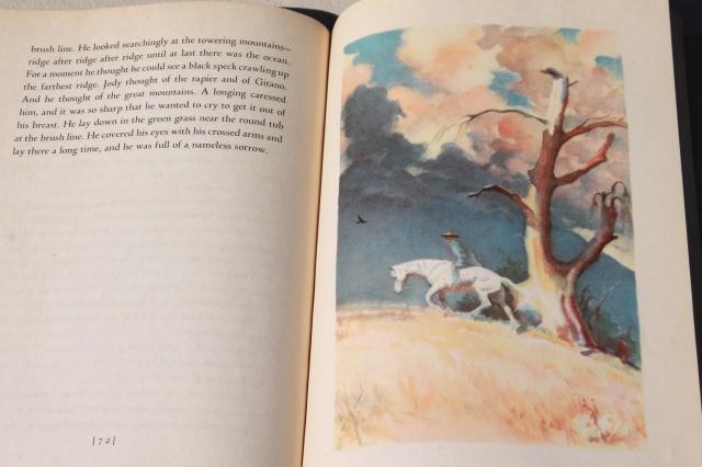 photo of The Red Pony John Steinbeck 1940s edition w/ Wesley Dennis horse art illustrations #7