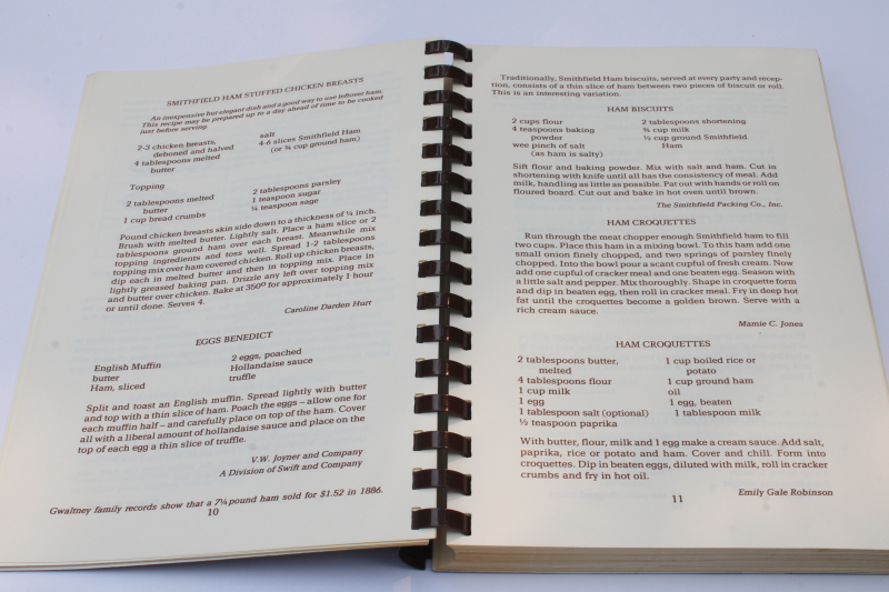 photo of The Smithfield Cookbook, regional recipes ham crabs etc from rural Virginia Chesapeake Bay area  #3