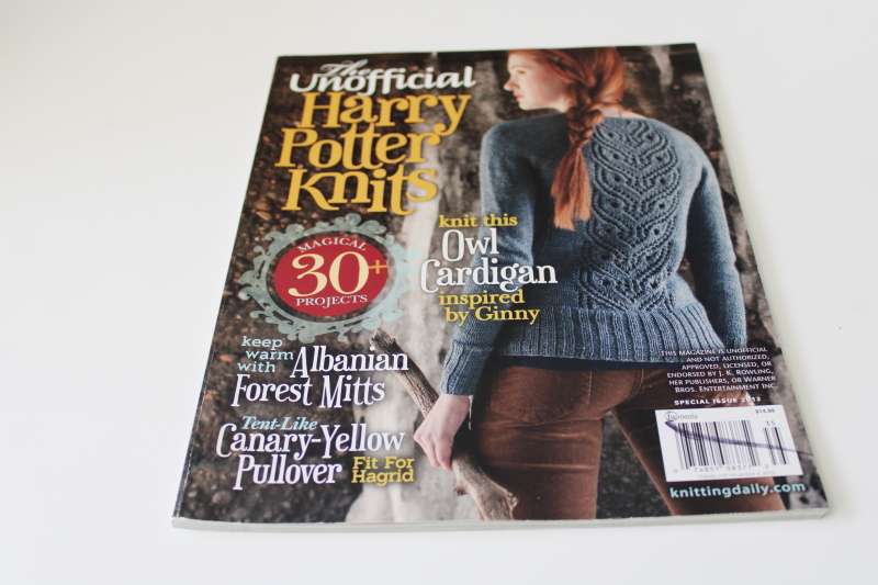 photo of The Unofficial Harry Potter Knits Knitting Daily special issue book 30+ designs #1