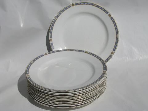 photo of The Victory antique vintage Grindley Monmouth English china, 12 dinner plates #1