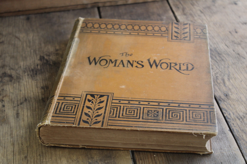 photo of The Womans World 1880s vintage bound book Victorian era ladies magazine edited by Oscar Wilde #1