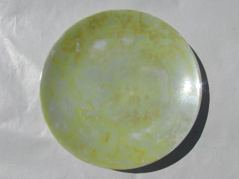 photo of Thomas-Bavaria, art deco vintage chartreuse luster marbled china #3