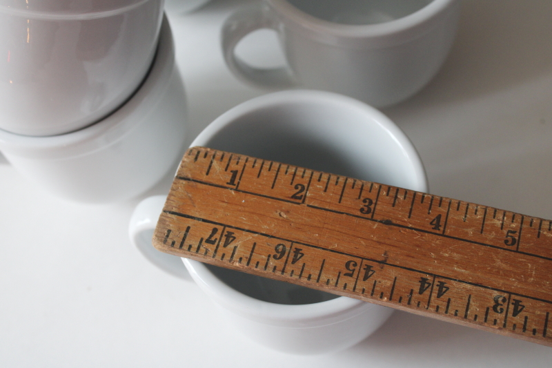 photo of Tienshan Cafeware white ironstone coffee cups set of 6 mugs, minimalist modern china Pottery Barn style  #5